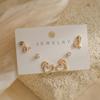 Brincos australianos antigos europeus e americanos de moda mini requintados banhados a cobre 18K ouro zircônio brincos femininos design senso nicho todos os jogos brincos novos