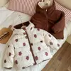 Abrigo de Algodón para Niños 2026 Invierno Cálido Engrosado Elegante Chaqueta de Algodón para Bebés con Forro de Felpa Atuendo de Otoño para Niñas