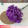 Hortensia de Seda Artificial, 270 Piezas, Ramo de Cinco Ramas de Hortensias, Venta al por mayor en el extranjero, Base de Decoración para Arreglo Floral de Fondo de Boda