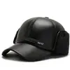 Gorra de Béisbol de Invierno para Hombre con Forro de Terciopelo Grueso, Protección para los Oídos, Cálida, Pico de Pato, para Hombres de Mediana Edad y Mayores, Papá, Protección contra el Frío al Aire Libre, Gorro de Algodón
