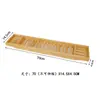 Suporte de Banheira de Bambu Porta-Shampoo Extensível para Banheira para Celular Tablet Toalha