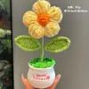 Regalo para el Día del Maestro Regalo para Maestro Nuevo de Jardín de Infantes Regalo de Cumpleaños Tulipán de Lana Flor Tejida Maceta de Girasol