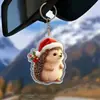 Chaveiro Acrílico de Pequeno Animal de Natal Pingente para Retrovisor de Carro Mochila Pequeno Presente