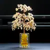 Árbol de Cristal de Grava de Citrino Popular Transfronterizo Árbol del Dinero Artesanías Adornos para el Hogar y la Oficina Joyería Regalos