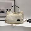 Bolso de hombro de pana ligero y lujoso, nuevo y moderno, estilo coreano, informal, sencillo, combinable y de gran valor.