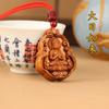 Pingente de Deus Guardião de Madeira de Pêssego Samantabhadra Bodhisattva Zodíaco Benmingbuddha Ano Amuleto Cinnabar Manjusri Colar Bodhisattva