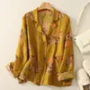 Blazer casual, a la moda, holgado, floral vintage, versátil, de manga larga ultradelgado para personas petite