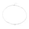 Collar de Cadena Plateada Venta Directa de Fábrica Personalizado con Perlas de Agua Dulce para Mujer, Accesorio de Moda para el Trabajo