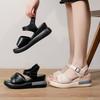 Sandalias de cuña de suela gruesa para mujer 2022 primavera y verano nuevo estilo coreano de plataforma pastel con hebilla con punta abierta tacón alto sandalias romanas al por mayor