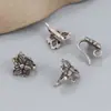 Plata de ley 925 accesorios de gancho de mariposa negro tinta gancho desgastado vintage accesorios de hebilla de cola de botón material DIY venta al por mayor