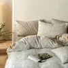 Juego de Ropa de Cama Jacquard Lavado de Alta Gama de 60 Hilos, Cuatro Piezas, Sábana Bajera de Algodón Puro, Funda de Edredón, Juego de Cama de Tres Piezas, Estilo para Todas las Estaciones