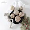 Bolas de Navidad Color Champán, Decoraciones para Árbol de Navidad, Bolas Pintadas a Mano, Accesorios para Escaparates, Decoraciones Navideñas