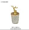 Lujo Accesible Escandinavo Cabeza de Ciervo de Metal Caja Decorativa de Almacenamiento de Cristal Decoración Suave para Sala de Estar Azucarero