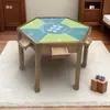 Mesa pentagonal de madera maciza ajedrez y juego de cartas mesa Guandan mesa hexagonal Gouji mesa pata de perro mesa Dou Dizhu mesa Baohuang octagonal