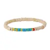 Pulsera de Cuentas Coloridas Turquesa Ojo de Tigre Estilo Ins Coreano y Japonés Diseño de Nicho Pulsera Versátil para Pareja para Mujeres