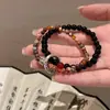 Pulsera de Citrino Brasileño Natural Imitación para Mujer, Piedra Preciosa Natural, Amarillo Violento, Hombres y Mujeres, Transferencia de Fortuna, Pulsera Oscura Amarilla para Pareja