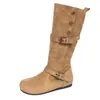 Botas largas de mujer estilo británico retro con plataforma y aumento de altura, nuevas botas largas Birkenstock versátiles de ajuste slim para otoño 2026