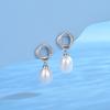 Populares Transfronterizos Plata de Ley S925 Perla Retro Europeos y Americanos Personalizados Pendientes para Mujer Soporte Vacío DIY Productos Semi-Terminados Venta al por Mayor