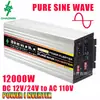 Inversor de onda senoidal pura de 12V a 110V 500W 800W 1000W 1500W 2000W 3000W con pantalla LED