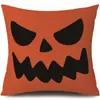 Funda de Almohada Halloween Calabaza Divertida Transfronteriza Amazon Estampado de Lino Funda Decorativa para Cojín de Sofá del Hogar