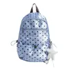 Mochila de Lunares Estilo Coreano para Mujer 2026 Nueva Pequeña de Nicho Mochila Escolar para Estudiantes de Secundaria y Preparatoria Viajes de Commuting Mochila Ligera