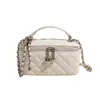 Bolsa Pequena de Mão de Alta Qualidade Feminina 2026 Nova Tendência Moda Acolchoada com Diamantes Bolsa Caixa com Corrente Versátil Bolsa Transversal