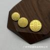 Novo Botão de Metal com Pé Alto para Casaco Chinês Shouzi Casaco de Lã Tricotado Botão Simples Versátil Fivela Decorativa Costurada à Mão