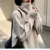 Suéter de gola alta macio e glutinoso estilo japonês para usar por baixo outono e inverno Nova peça externa suéter afina o corpo pulôver solto top estilo preguiçoso