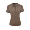 Verão 2026 Novo Estilo Francês Elegante Gola Polo Tricô Manga Curta Feminino Verão Gola Reversível Botão Top Simples e Versátil