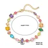 Pulsera geométrica multicolor de moda transfronteriza, nuevo diseño rectangular, pulsera de joyería de lujo ligero de nicho para el día a día