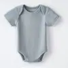 Body de Algodón Puro Canalé para Recién Nacido Romper Triangular Ropa de Bebé Certificado Gots Hecho a Medida Transfronterizo
