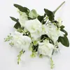 Juanhua Hennessy Cuerno Rosa Cinco Puntas Brote de Té Pequeño Flor de Crisantemo de Bola Europea Plana Boda Sala de Estar Decorativa Flor Artificial