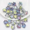 Novas Contas Soltas de Vidro Raposa Galvanizado de 12mm para Joias Artesanais DIY Corrente de Celular Acessórios Materiais Estilo Iridescente