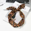 Pañuelo Pequeño de Seda Estampado de Leopardo para Mujer Primavera Otoño Verano Lazo para Bolso Cinta para Envolver Asa Cinta Estrecha para Muñeca Estilo Nuevo