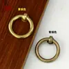 Anel de Cobre Sólido Puxador de Gaveta Simples de Cobre Puxador de Armário Estilo Antigo Chinês Puxador Retrô para Porta de Armário