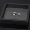 Pendientes de Aro de Acero de Titanio con Forma de Cruz de Estrella de Ocho Puntas de Circonita Unisex Pendientes Ins Pendientes Personalizados Tendencia