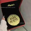 Moneda de Oro Año Nuevo del Caballo Oro Puro 999 Bendiciones de Princesa Feliz Cumpleaños Día de San Valentín Caja de Regalo 520
