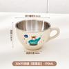 Nueva Taza de Leche de Acero Inoxidable 304 para el Hogar, Taza para Beber de Bebé, Taza de Doble Capa Anti-Escaldaduras para Guardería con Asa