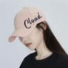 Gorra de punto versátil para mujer con visera rígida, bordado de letras, estilo callejero desgastado, que hace que la cara se vea más pequeña, gorra de béisbol profundizada