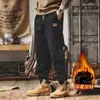 Pantalones Casuales de Terciopelo Beibei para Hombre, Pantalones de Trabajo Engrosados y Cálidos, Pantalones Deportivos Casuales tipo Jogger de Corte Holgado para Hombre, Nuevo Estilo Otoño e Invierno