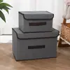 Caixa Organizadora de Roupas com Tampa, Disponível em Várias Cores, Dobrável, para Uso Doméstico, para Organizar Roupas, Brinquedos e Itens Diversos no Guarda-Roupa
