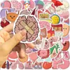 50 Pegatinas de Graffiti de Órgano de Dibujos Animados Decoración Personalizada Guitarra Cuaderno Equipaje DIY Impermeable Transfronterizo