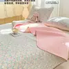 Colcha Acolchada de Algodón Puro Fresca y Sencilla Pieza Única Cama de 1.8m Cubierta de Sábana Gruesa 100% Algodón Juego de Tres Piezas Antideslizante Universal para Todas las Estaciones