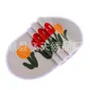 Venta caliente transfronteriza Mantel individual para mesa Tulipán mantel individual alfombrilla aislante bordado bordado tela de exportación de comercio exterior