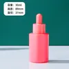 Em estoque Frasco conta-gotas colorido de ombro reto 30ml Frasco dispensador de líquido de essência de vidro fosco Frasco de óleo essencial de vidro macaron