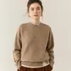 Nuevo Suéter de Cachemira Pura para Mujer Otoño e Invierno, Grueso y de Corte Holgado, Falso Dos Piezas, Tejido Cálido, Suéter Básico