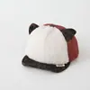 Gorras de Ala Suave para Bebé de Otoño e Invierno al por Mayor Gorras de Pico Leopard Print de Moda Japonesa y Coreana Gorros Cálidos de Cachemir para Bebés