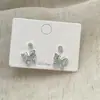 Set de Aretes de Mariposa con Gradiente de Circonita Azul para Mujer, Pendientes de Lujo Accesible de Nicho de Alta Gama, Exquisitos Pendientes de Corazón Girly
