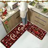 Envío Directo de Fábrica Transfronterizo Alfombra de Navidad Amazon Mayorista Felpudos Decorativos Combinación de Cocina Felpudos Edición Limitada de Navidad