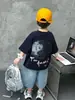 Conjunto de Ropa para Niños Niños, Holgado Delgado Manga Corta Verano, Nuevo Estilo 2026, Estilo Coreano Fresco y Elegante Conjunto de Dos Piezas para Niños Pequeños